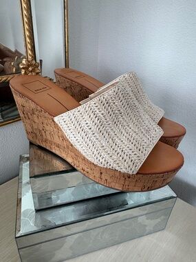 Dolce Vita Braided Cork Wedge Slide Sandals - Women
